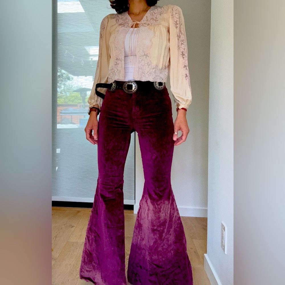 Free People Velvet Flare Pants.